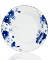 Splashy blue florals in white porcelain make the Bouquet accent plate a stylish companion to Grand Buffet Platinum dinnerware, also by Charter Club. A banded edge adds a classic touch.