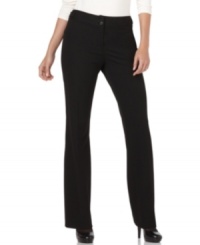 Tab detailing and clean styling add modern flair to these go-anywhere pants from Jones New York Signature. Tab detailing and clean styling add modern flair to these go-anywhere pants from Jones New York Signature.