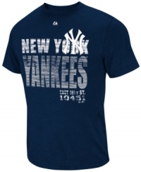 Where fashion meets fan gear! This New York Yankees MLB tee from Majestic Apparel fits just right! Where fashion meets fan gear! This New York Yankees MLB tee from Majestic Apparel fits just right!