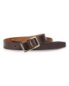 Lend classic polish to your look with Cole Haan's slim leather belt. Over a cashmere sweater or with dark denim, this smooth waist-cincher is a seven day essential.