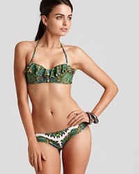 Mara Hoffman's kaleidoscopic bikini is a must for the style-setter turned sunbather. With ruffle trims and a vibrant print, this bikini is at its best with an armload of bangles and head-turning attitude. Mara Hoffman's kaleidoscopic bikini is a must for the style-setter turned sunbather. With ruffle trims and a vibrant print, this bikini is at its best with an armload of bangles and head-turning attitude.