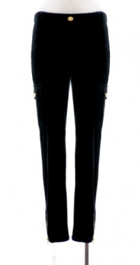 Juicy Couture Black Relaxed Fit Velour Ankle Zip Lounge Pant Small