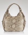 An essential shoulder bag from MICHAEL Michael Kors in goes-with-everything python leather.