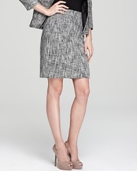 Channel '60s-chic in a tweed kate spade new york pencil skirt, classically styled for a sleek feminine form. Polish off the silhouette with nude heels and rise to new heights of office chic. Channel '60s-chic in a tweed kate spade new york pencil skirt, classically styled for a sleek feminine form. Polish off the silhouette with nude heels and rise to new heights of office chic.