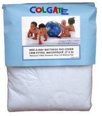 Colgate Wee-A-Way Waterproof Fitted Crib Mattress Cover, White Colgate Wee-A-Way Waterproof Fitted Crib Mattress Cover, White