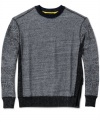 A crew-neck from Sean John that borrows all the best qualities of a sweater and a shirt and ends up with twice the style of either.