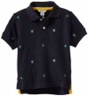 Kitestrings Boys 2-7 Toddler Embroidered Cotton Pique Polo, Blue Novelty, 2T