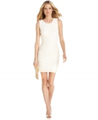 This gorgeous Xscape dress features fitted tiers of delicate lace for a look that's sweet, sophisticated and flawless for wedding-related celebrations! This gorgeous Xscape dress features fitted tiers of delicate lace for a look that's sweet, sophisticated and flawless for wedding-related celebrations!