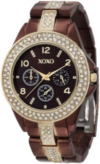 XOXO Women's XO5455 Rhinestone Accent Chocolate Brown Analog Bracelet Watch XOXO Women's XO5455 Rhinestone Accent Chocolate Brown Analog Bracelet Watch