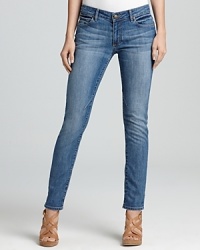 Light fading infuses these wear-everywhere Paige Denim skinny jeans with an authentic vintage feel. Light fading infuses these wear-everywhere Paige Denim skinny jeans with an authentic vintage feel.