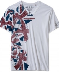 London's calling. This union jack tee by Guess has a vintage feel for a wicked look.