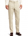 Perry Ellis Men's Premium Twill No Iron Flat Front Modern Fit Pant