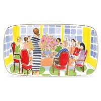 Talk about dinner-party perfection! Inspired by kate spade new york's famous paper designs, this watercolor-splashed tray is fun and fanciful.