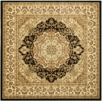 Safavieh LNH222A Lyndhurst Collection Square Area Rug, 8 by 8-Feet, Black and Ivory Safavieh LNH222A Lyndhurst Collection Square Area Rug, 8 by 8-Feet, Black and Ivory