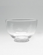 Beautifully designed crystal bowl features a delicate fern pattern. Available in 5 diameter. Handmade Imported