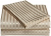 Divatex Home Fashions Royal Opulence Woven Satin Stripe Queen Sheet Set, Ivory