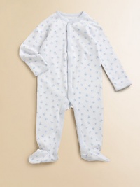 A precious one-piece ensemble in ultra soft cotton will keep your little one comfy and cozy.CrewneckLong sleevesSnaps down the front hemCottonMachine washImported Please note: Number of snaps may vary depending on size ordered. A precious one-piece ensemble in ultra soft cotton will keep your little one comfy and cozy.CrewneckLong sleevesSnaps down the front hemCottonMachine washImported Please note: Number of snaps may vary depending on size ordered.
