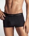 Get the coverage you need from the brand you love with these sleek and smooth stretch microfiber trunks from Calvin Klein.