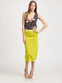 This brightly-hued pointelle knit is a fresh and flirty addition to a classic pencil skirt silhouette. Narrow waistband with lustrous trimPointelle knitRibbed hemAbout 31 long78% cotton/22% nylonDry cleanImportedModel shown is 5'9.5 (176cm) wearing US size Small. This brightly-hued pointelle knit is a fresh and flirty addition to a classic pencil skirt silhouette. Narrow waistband with lustrous trimPointelle knitRibbed hemAbout 31 long78% cotton/22% nylonDry cleanImportedModel shown is 5'9.5 (176cm) wearing US size Small.