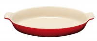 Le Creuset Heritage Stoneware 1-Quart Oval Au Gratin Dish, Cherry Le Creuset Heritage Stoneware 1-Quart Oval Au Gratin Dish, Cherry