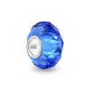 Bling Jewelry Sapphire Color Blue Sterling Silver Faceted Crystal Glass Bead Pandora Compatible