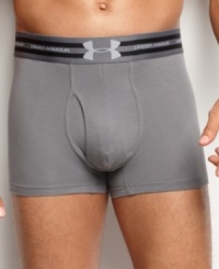 A boxer brief that's got great style-with a 3-inch inseam that's just long enough for full coverage-plus performance features galore. Under Armour trunks with anti-odor technology, four-way stretch construction, and a durable rubber collar that provides a comfort fit without losing shape. A boxer brief that's got great style-with a 3-inch inseam that's just long enough for full coverage-plus performance features galore. Under Armour trunks with anti-odor technology, four-way stretch construction, and a durable rubber collar that provides a comfort fit without losing shape.