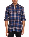 Nautica Men's Big-Tall Plaid Flannel Woven Shirt, Navy, 5X