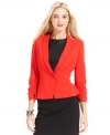 This bright red blazer from DKNY Jeans heats up any ensemble. Pair it with a pencil skirt or a dress for a bold take on polished dressing.