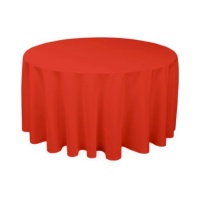 120 in. Round Polyester Tablecloth Red 120 in. Round Polyester Tablecloth Red