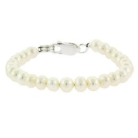 4-5mm Freshwater Cultured Pearl Baby Bracelet with Sterling silver Clasp 4-5mm Freshwater Cultured Pearl Baby Bracelet with Sterling silver Clasp