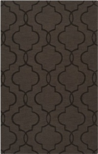 5' x 8' Rectangular Surya Area Rug M5174-58 Dark Brown Color Handmade in India Mystique Collection 5' x 8' Rectangular Surya Area Rug M5174-58 Dark Brown Color Handmade in India Mystique Collection