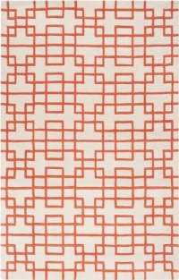 5' x 8' Rectangular Surya Area Rug G5073-58 Poppy Red/Ivory Color Hand Tufted in India Goa Collection 5' x 8' Rectangular Surya Area Rug G5073-58 Poppy Red/Ivory Color Hand Tufted in India Goa Collection