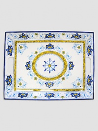 Reminiscent of vibrant, hand-painted Amalfi pottery, this durable melamine style is sure to become a cherished favorite for years to come.Melamine21 X 15.5 X 3Dishwasher safeDo not microwaveImported Reminiscent of vibrant, hand-painted Amalfi pottery, this durable melamine style is sure to become a cherished favorite for years to come.Melamine21 X 15.5 X 3Dishwasher safeDo not microwaveImported