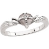 Elegant and Stylish Gift Wrapped Heart Chastity Ring in 14k White Gold ( Size 4 ), 100% Satisfaction Guaranteed.