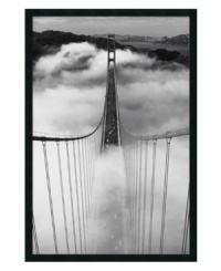 Enjoy the beauty of the Bay area wherever you are with this textured print. The Golden Gate bridge stretches north toward Marin County, cutting through the city's famous fog in classic black and white. Enjoy the beauty of the Bay area wherever you are with this textured print. The Golden Gate bridge stretches north toward Marin County, cutting through the city's famous fog in classic black and white.