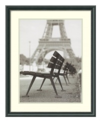 Vive la France! Spend every day in the shadow of the Eiffel Tower with this Rendezvous a Paris print by Teo Tarras. A row of benches in the foreground invites plenty of lounging and relaxation. Wood frame features satin-black finish and beaded detail. Vive la France! Spend every day in the shadow of the Eiffel Tower with this Rendezvous a Paris print by Teo Tarras. A row of benches in the foreground invites plenty of lounging and relaxation. Wood frame features satin-black finish and beaded detail.