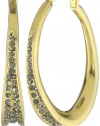 Kenneth Cole New York Urban Nero Pave Oval Hoop Earrings