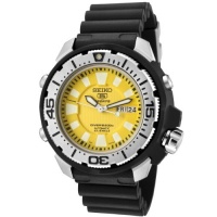 Seiko Men's SKZ251K2 5 Sports Automatic Yellow Dial Black Rubber Diver Watch Seiko Men's SKZ251K2 5 Sports Automatic Yellow Dial Black Rubber Diver Watch