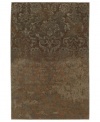 An antique-inspired damask design is intricately rendered with a deconstructed finish in the Devan area rug from Karastan. Crafted of New Zealand wool for ultimate comfort and supreme durability.