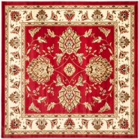Area Rug 6x6 Square Traditional Red - Ivory Color - Safavieh Lyndhurst Rug from RugPal Area Rug 6x6 Square Traditional Red - Ivory Color - Safavieh Lyndhurst Rug from RugPal