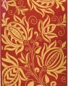 Safavieh CY2961-3707 Courtyard Collection Antigua 7-Feet 10-Inch Square Indoor/Outdoor Square Area Rug, Red and Natural
