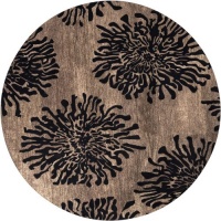 Area Rug 8x8 Round Contemporary Light Brown Color - Surya Bombay Rug from RugPal Area Rug 8x8 Round Contemporary Light Brown Color - Surya Bombay Rug from RugPal