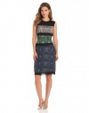 BCBGMAXAZRIA Women's Rachel Print Blocked Dress