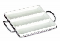 Godinger Porcelain 3-Section Relish Server Godinger Porcelain 3-Section Relish Server