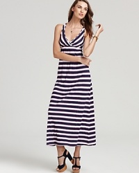 Bold stripes lend a nautical feel to this easy-breezy Splendid maxi dress. Bold stripes lend a nautical feel to this easy-breezy Splendid maxi dress.
