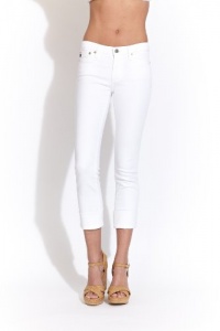 AG Adriano Goldschmied Premier Cuff Crop Jeans in White AG Adriano Goldschmied Premier Cuff Crop Jeans in White