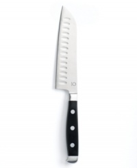 A sleek, sharp knife that does it all! Originally created as a modified chef's knife, the versatile santoku chops, minces and slices with either an up-down or rocking motion, making food prep easier than ever. Limited lifetime warranty. A sleek, sharp knife that does it all! Originally created as a modified chef's knife, the versatile santoku chops, minces and slices with either an up-down or rocking motion, making food prep easier than ever. Limited lifetime warranty.