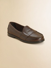 A classic penny loafer is rendered in refined leather for a timeless statement.Slip-onLeather upperLeather liningRubber solePadded insoleImported A classic penny loafer is rendered in refined leather for a timeless statement.Slip-onLeather upperLeather liningRubber solePadded insoleImported