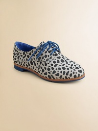 Mini suede oxfords are ultra-cool with contrast sole and laces.Lace-up closureSuede upperPolyurethane liningSynthetic soleImported Mini suede oxfords are ultra-cool with contrast sole and laces.Lace-up closureSuede upperPolyurethane liningSynthetic soleImported