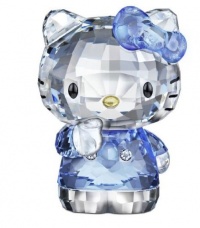 Swarovski Hello Kitty Blue Bow Figurine Swarovski Hello Kitty Blue Bow Figurine
